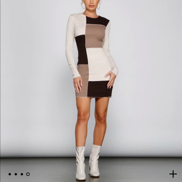 Windsor Dresses & Skirts - Windsor Keeping Up With Knit Colorblock Mini Dress